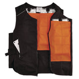 Chill-its 6260 Lightweight Phase Change Cooling Vest With Packs, Cotton/poly, 2x-large/3x-large, Black, Ships In 1-3 Bus Days