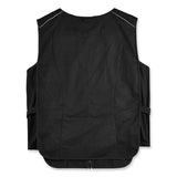 Chill-its 6260 Lightweight Phase Change Cooling Vest W/ Packs, Cotton/polyester, Large/xl, Black, Ships In 1-3 Business Days