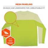 Chill-its 6689 Cooling Long Sleeve Sun Shirt With Uv Protection, Small, Lime, Ships In 1-3 Business Days