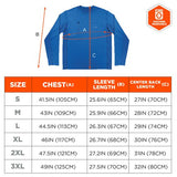 Chill-its 6689 Cooling Long Sleeve Sun Shirt With Uv Protection, Large, Blue, Ships In 1-3 Business Days