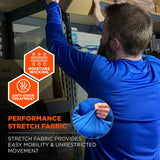 Chill-its 6689 Cooling Long Sleeve Sun Shirt With Uv Protection, 3x-large, Blue, Ships In 1-3 Business Days