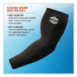 Chill-its 6690 Performance Knit Cooling Arm Sleeve, Polyester/spandex, X-large, Black, 2 Sleeves, Ships In 1-3 Business Days