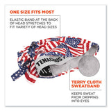 Chill-its 6615 High-perform Bandana Doo Rag W/terry Cloth Sweatband, One Size, Stars And Stripes, Ships In 1-3 Business Days