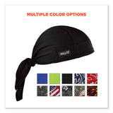 Chill-its 6615 High-performance Bandana Doo Rag With Terry Cloth Sweatband, One Size, Black, Ships In 1-3 Business Days