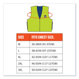 Chill-its 6665 Embedded Polymer Cooling Vest With Zipper, Nylon/polymer, Medium, Lime, Ships In 1-3 Business Days