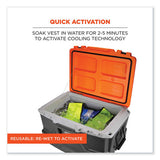 Chill-its 6665 Embedded Polymer Cooling Vest With Zipper, Nylon/polymer, 2x-large, Lime, Ships In 1-3 Business Days