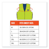 Chill-its 6665 Embedded Polymer Cooling Vest With Zipper, Nylon/polymer, 3x-large, Lime, Ships In 1-3 Business Days
