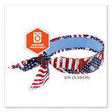 Chill-its 6700ct Cooling Bandana Pva Tie Headband, One Size Fits Most, Stars And Stripes, Ships In 1-3 Business Days