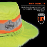 Chill-its 8935mf Hi-vis Microfiber Ranger Sun Hat, Polyester/microfiber, 2x-large/3x-large, Lime, Ships In 1-3 Business Days