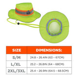 Chill-its 8935ct Hi-vis Pva Ranger Sun Hat, Polyester/pva, 2x-large/3x-large, Lime, Ships In 1-3 Business Days