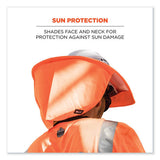 Chill-its 6660 Hard Hat Brim + Neck Shade, 19.5 X 9.75, Orange, Ships In 1-3 Business Days