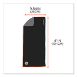 Chill-its 6602mf Evaporative Microfiber Cooling Towel, 40.9 X 9.8, One Size, Microfiber, Black, Ships In 1-3 Business Days