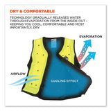 Chill-its 6685 Premium Dry Evaporative Cooling Vest With Zipper, Nylon, Medium, Lime , Ships In 1-3 Business Days