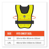 Chill-its 6687 Economy Dry Evaporative Cooling Elastic Waist Vest, Nylon, Large/x-large, Lime, Ships In 1-3 Business Days
