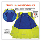Chill-its 6668 Class 2 Hi-vis Safety Cooling Vest, Polymer, X-large, Lime, Ships In 1-3 Business Days