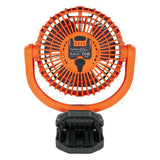 Chill-its 6090 Rechargeable Portable Jobsite Fan, 9.5, Orange/black, Ships In 1-3 Business Days