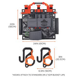Arsenal 5711 Bucket Truck Tool Board, Locking Aerial Bucket Hooks Kit, 8-compartments, 24 X 22, Gray, Ships In 1-3 Bus Days