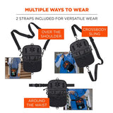 Arsenal 5717 Convertible Nurse Belt Bag, 10 Compartments, 7 X 10, Nylon, Black, Ships In 1-3 Business Days