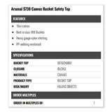 Arsenal 5738 Canvas Hoist Bucket Safety Top, 12.5 Diameter, White, Ships In 1-3 Business Days