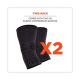 Proflex 651 Elbow Compression Sleeve, Small, Gray/black, Ships In 1-3 Business Days