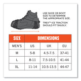 Trex 6310 Adjustable Slip-on Ice Cleats, Large, Black, Pair, Ships In 1-3 Business Days