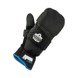 Proflex 816 Thermal Flip-top Gloves, Black, Small, Pair, Ships In 1-3 Business Days