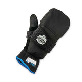 Proflex 816 Thermal Flip-top Gloves, Black, Large, Pair, Ships In 1-3 Business Days