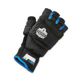 Proflex 816 Thermal Flip-top Gloves, Black, Large, Pair, Ships In 1-3 Business Days