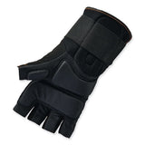 Proflex 910 Half-finger Impact Gloves + Wrist Support, Black, Medium, Pair, Ships In 1-3 Business Days