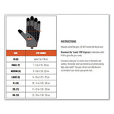 Proflex 910 Half-finger Impact Gloves + Wrist Support, Black, Medium, Pair, Ships In 1-3 Business Days