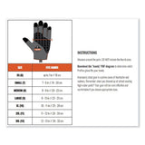 Proflex 910 Half-finger Impact Gloves + Wrist Support, Black, Large, Pair, Ships In 1-3 Business Days
