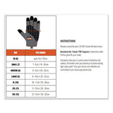 Proflex 910 Half-finger Impact Gloves + Wrist Support, Black, X-large, Pair, Ships In 1-3 Business Days