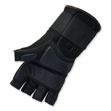 Proflex 910 Half-finger Impact Gloves + Wrist Support, Black, 2x-large, Pair, Ships In 1-3 Business Days