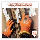 Proflex 7551-case Ansi A5 Coated Waterproof Cr Gloves, Orange, Small, 144 Pairs/carton, Ships In 1-3 Business Days