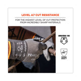 Proflex 7071 Ansi A7 Pu Coated Cr Gloves, Gray, Large, 12 Pairs/pack, Ships In 1-3 Business Days
