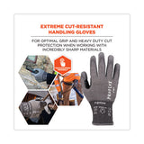 Proflex 7071 Ansi A7 Pu Coated Cr Gloves, Gray, Large, Pair, Ships In 1-3 Business Days