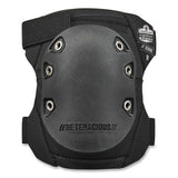 Proflex 335hl Slip-resistant Black Rubber Cap Knee Pads, Hook And Loop Closure, Pair, Ships In 1-3 Business Days