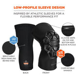 Proflex 550 Padded Knee Sleeves With 3-layer Foam Cap, Slip-on, Large/x-large, Black, Pair, Ships In 1-3 Business Days