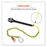 Squids 3100 Lanyard W/aluminum Carabiner + Cinch-loop, 10 Lb Max Work Capacity, 35" To 45", Lime, Ships In 1-3 Business Days
