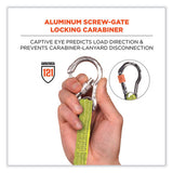 Squids 3100 Lanyard W/aluminum Carabiner + Cinch-loop, 10 Lb Max Work Capacity, 35" To 45", Lime, Ships In 1-3 Business Days