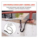 Squids 3105 Tool Lanyard W/aluminum Carabiner+cinch-loop, 15lb Max Work Cap,32" To 48",black,10/pk,ships In 1-3 Business Days