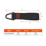 Squids 3171 Anchor Strap Belt Loop Attachment For Tool Tethering, 5 Lb Max, 5" Long, Black, 2/pack, Ships In 1-3 Bus Days