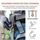 Squids 3171 Anchor Strap Belt Loop Attachment For Tool Tethering, 5 Lb Max, 5" Long, Black, 2/pack, Ships In 1-3 Bus Days