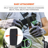 Squids 3171 Anchor Strap Belt Loop Attachment For Tool Tethering, 5 Lb Max, 5" Long, Black, 2/pack, Ships In 1-3 Bus Days