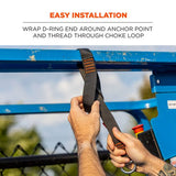 Squids 3176 Anchor Choke Strap For Tool Tethering, 40 Lb Max Safe Working Capacity, 24" Long, Black, Ships In 1-3 Bus Days