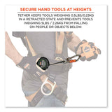Squids 3010 Retractable Lanyard W/locking Carabiner+belt Clip, 5 Lb Max Work Capacity, 48", Black, Ships In 1-3 Business Days