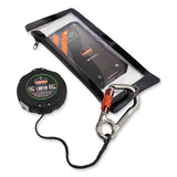 Squids 3010 Retractable Lanyard W/locking Carabiner+belt Clip, 5 Lb Max Work Capacity, 48", Black, Ships In 1-3 Business Days