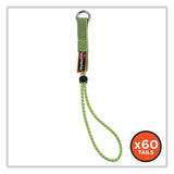 Squids 3703 Elastic Loop Tool Tails W/d-rings, 15 Lb Max Work Cap, 15" Long, Lime, 3/pk. 20 Pk/ct, Ships In 1-3 Business Days