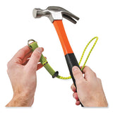 Squids 3703 Elastic Loop Tool Tails W/d-rings, 15 Lb Max Work Cap, 15" Long, Lime, 3/pk. 20 Pk/ct, Ships In 1-3 Business Days
