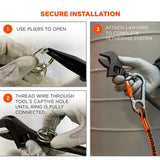 Squids 3785 Split Ring Tool Attachment, 2 Lb Max Working Capacity, 1.5" Dia, Silver, 10/pack, Ships In 1-3 Business Days